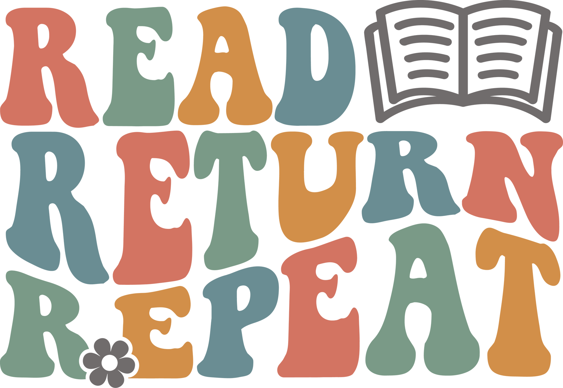 Read Return Repeat Shirt For Book Lover, Book-themed Shirt Cute Librarian Shirt, Librarian Gift, Reading Tee, Gift For Librarian,Bookish Tee