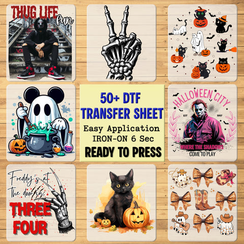 Funny Cow Ghost Halloween DTF Transfer for Women Shirt Iron-On Ready to Press Farm Life Humor