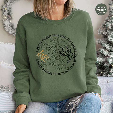 Funny Halloween Witch & Dragon DTF Transfer for Group Shirt | Cute Spooky Halloween Iron-On for Apparel & Party-Goers