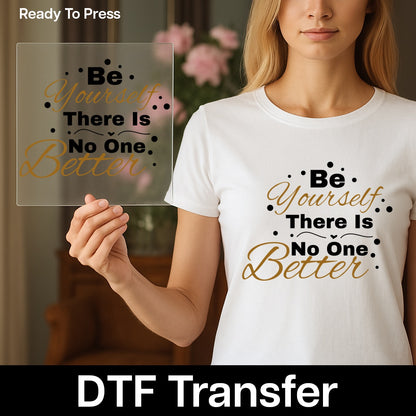 Better Yourself Motivational DTF Transfer Ready To Press for Inspirational Shirt, Fitness Apparel, & Self-Improvement Gifts