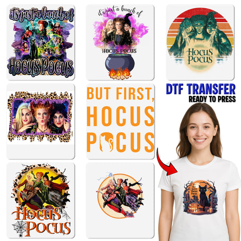 Retro Witchy Halloween Sanderson Sisters DTF Transfer - Ready to Press Funny Nostalgic Halloween Shirt Design