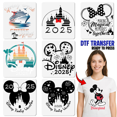 Spring Break Cruise Squad 2025 DTF Transfer - Fun & Nautical Iron-On Design for Group Vacation T-shirts