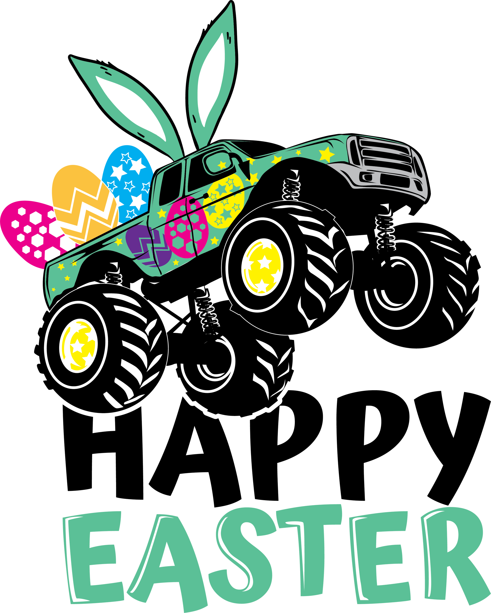 Happy Easter Shirt For Toddler , Easter Bunny T-Shirt, Gift For Kids, Truck Shirt, Toddler Boy Shirt, Big Brother Shirt, Kids Easter Tee