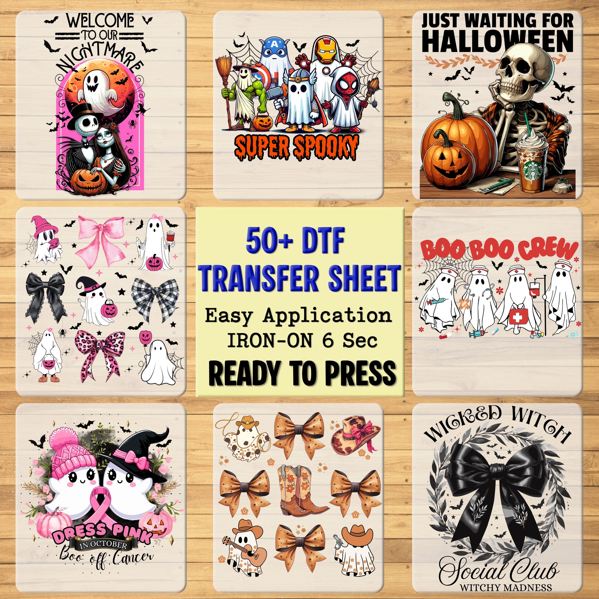 Gothic Skull with Roses & Bows DTF Transfer | Halloween Iron-On for Alternative Fashion Apparel