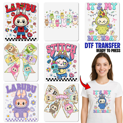 Cute Graduation DTF Transfer Class of 2025 Cartoon Cap Ready To Press Iron-On for Graduate T-Shirt Hoodie Apparel