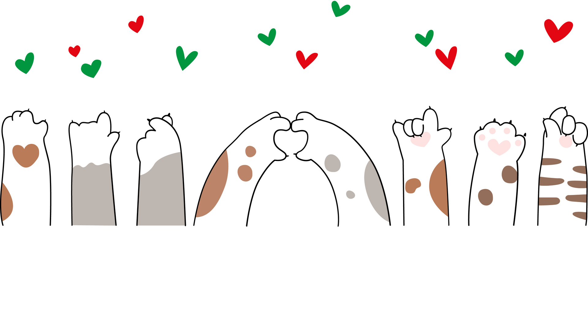 Kids Christmas Cat Paw Heart Shirts, Merry Christmas Sweatshirt for Cat Mom, Cat Paw Design Christmas Shirts for Cat Dad, Gifts for Cat Mom