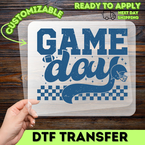 Retro Game Day DTF Transfer Football Theme for Tailgate T-Shirt or Sweatshirt Apparel