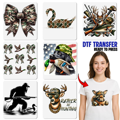 Realistic Flying Duck DTF Transfer for Outdoorsmen T-Shirt & Hunting Enthusiasts Apparel