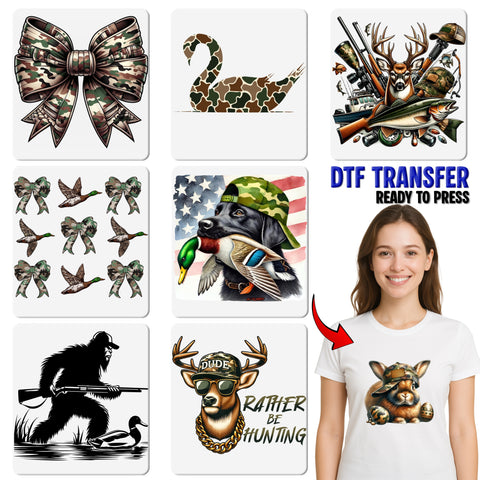 Realistic Flying Duck DTF Transfer for Outdoorsmen T-Shirt & Hunting Enthusiasts Apparel