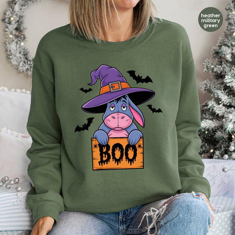 Cute Halloween Humor Witch Hat DTF Transfer for Family & Friends, Playful Boo Iron-On for Shirts & Apparel
