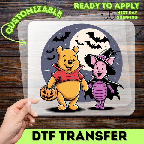 Cute Halloween DTF Transfer Iron-On for Family & Kids Costume Apparel - Fun Characters Ready To Press Design