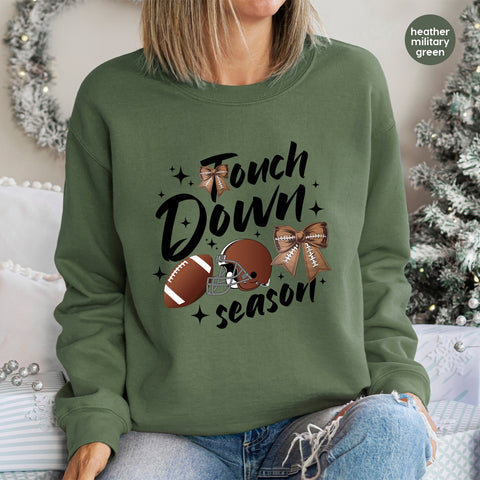 Football Game Day Funny Cute Sporty Chic DTF Transfer for Mom's T-Shirt Ready To Press Iron-On Apparel for Tailgate Party Gear