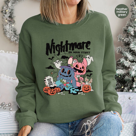 Retro Halloween Humor Iron-On DTF Transfer: Funny Pumpkin & Ghost Theme Ready To Press for Halloween Party Shirts