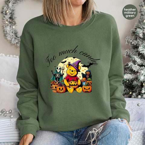 Cute Halloween Bear DTF Transfer for Family Apparel - Ready to Press Iron-On for Funny Halloween Shirts