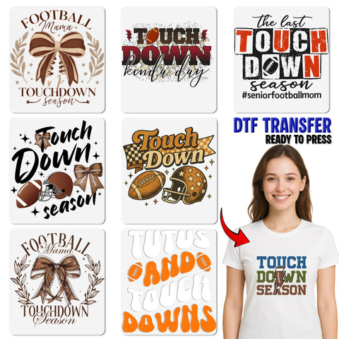 Festive Football & Christmas DTF Transfer, Cute Holiday Season Shirt Iron-On, Ready to Press for Family Gatherings & Fans