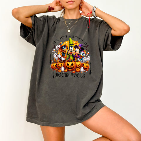 Cute Halloween DTF Transfer for Kids & Family | Whimsical Cartoon Pumpkin & Ghost Iron-On Ready To Press Apparel
