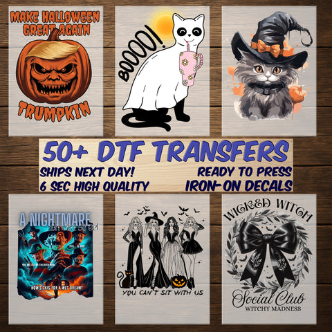 Skeletal Hand Peace Sign Halloween DTF Transfer Ready to Press for Edgy Gothic Shirt or Sweatshirt Alternative Apparel