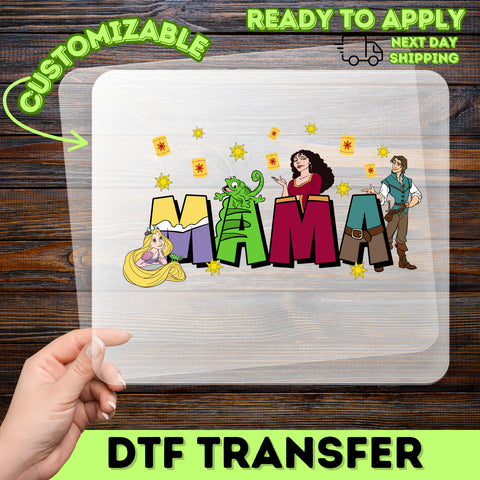 Cute Cartoon Family Iron-On Ready To Press DTF Transfer for Holiday Group Celebration Shirts & Apparel