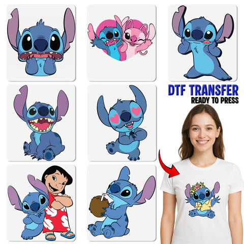 Cute Cartoon Bunny with Tropical Flowers DTF Transfer, Ready To Press Cute Holiday Shirt, Kids' Cute Character Apparel, Summer Family Vacation Wear