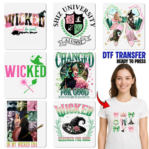 Iron On Fun Halloween Wicked Witch DTF Transfer for Group Shirts & Bachelorette Parties
