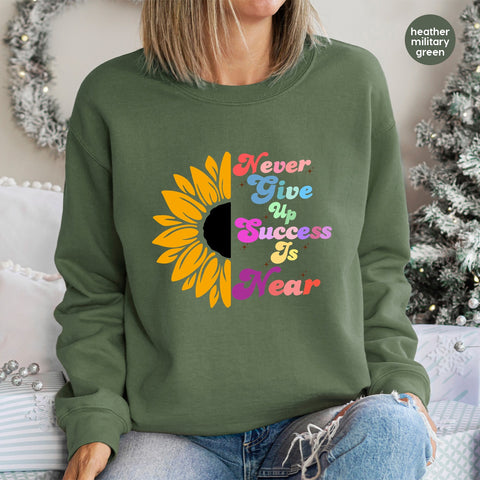 Inspirational Sunflower Retro Groovy DTF Transfer for Uplifting Team Motivational T-Shirts & Apparel