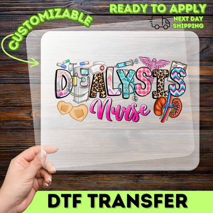 Cute Nurse Appreciation DTF Transfer for Healthcare Workers, Ready to Press Iron-On Design for Shirts & Hoodies
