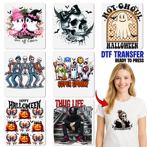 Cute Boujee Halloween DTF Transfer - I Put the BOO in Boujee - Ready To Press Funny Ghost & Pumpkin Iron-On for Fashionable Women Shirt