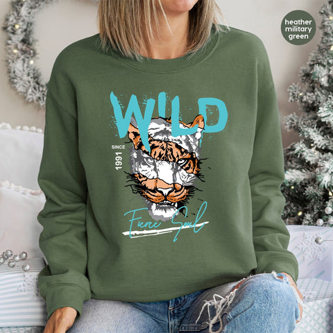 Wild Animal Strength Tiger Face DTF Transfer for Bold & Empowering Tees, Perfect for Adults Apparel Iron-On