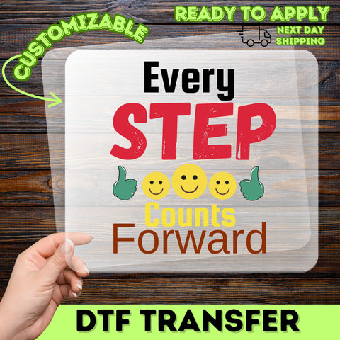 Motivational DTF Transfer Inspirational Shirt for Fitness Teams Positive Iron-On Ready to Press Apparel