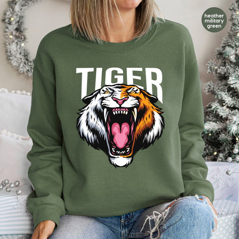 Roaring Tiger DTF Transfer Ready To Press Graphic Animal Tee for Sports Teams & Wildlife Enthusiasts