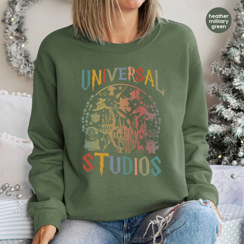 Universal Studios inspired DTF transfer iron-on retro movie decor for family vacation t-shirt apparel