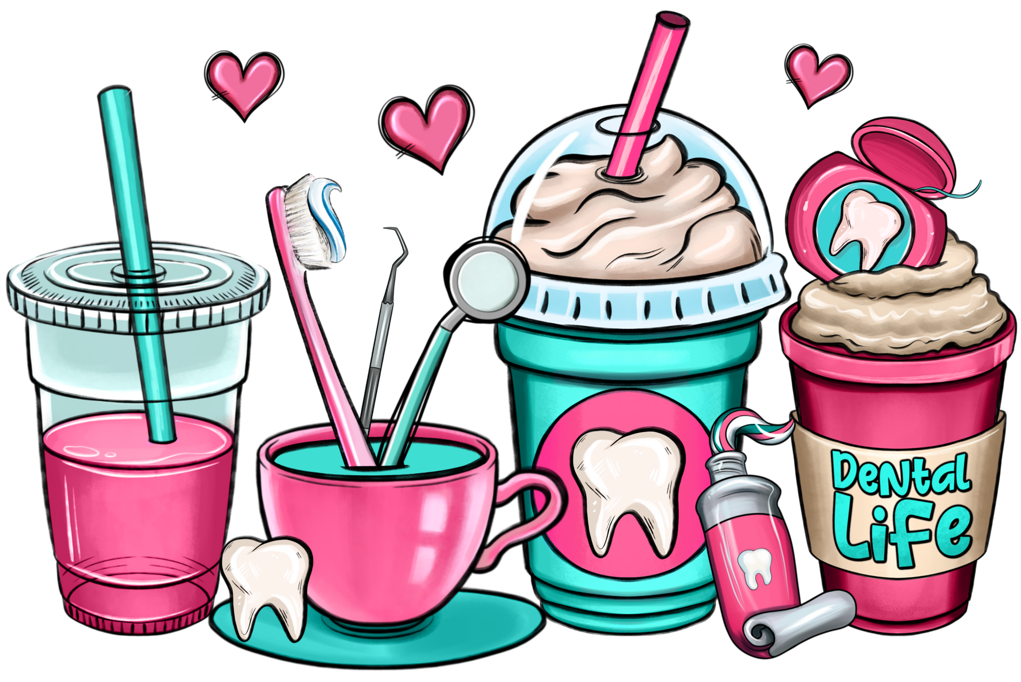 Dentist Coffee Shirts, Dental Assistant T Shirt, Cool Latte Graphic Tees, Dental Students Clothing, Girls Vneck T-Shirt, Gift for Her	