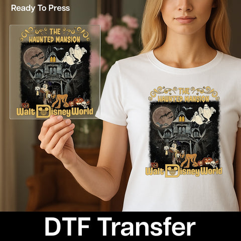 Cute Halloween Cat Iron-On Ready To Press DTF Transfer for Kids T-Shirt - Adorable Cat Design for Spooky Fun