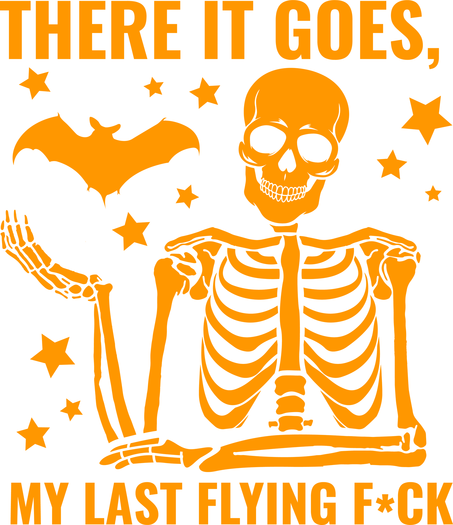 Sarcastic Halloween Shirts, Skeleton Sweatshirt, Funny Halloween Gifts, Bat Graphic Tees, Spooky Outfit, There It Goes My Last Flying F*ck