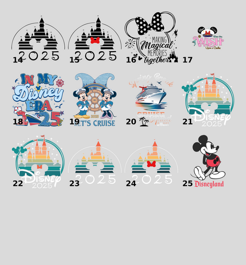 Cute Disney-Inspired Nautical Cruise DTF Transfer for Family Shirt & Group Apparel - Ready To Press Iron-On Tee Design
