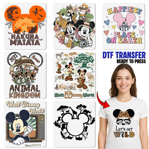 Fantasy Amusement Park Retro Castle Iron-On DTF Transfer for Family Vacation Nostalgia Apparel, Magic Kingdom T-shirt Design