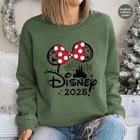 Cute Cartoon Character Polka Dot Bow DTF Transfer - Ready to Press Iron-On for Family Outings, Theme Park Apparel