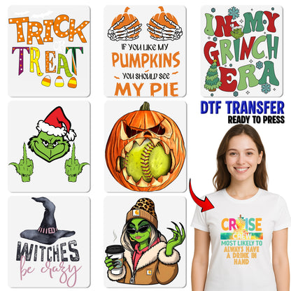 Halloween Cruise DTF Transfer | Ghostly Crew Shirt Design | Cute Nautical Iron-On for Group Halloween Party