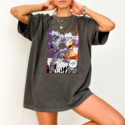 Anime Transformation Dynamic DTF Transfer for Cosplay Apparel - Bold & Vibrant Anime Fan Art Ready to Press for Shirts