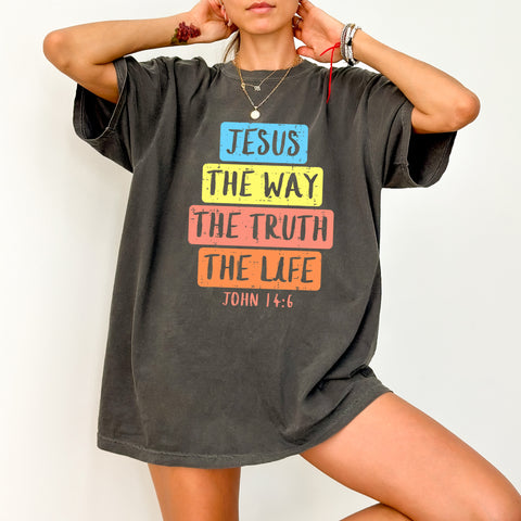 Christian Faith Jesus DTF Transfer | Modern Rustic Religious Ready to Press Iron-On for Church & Retreat Apparel