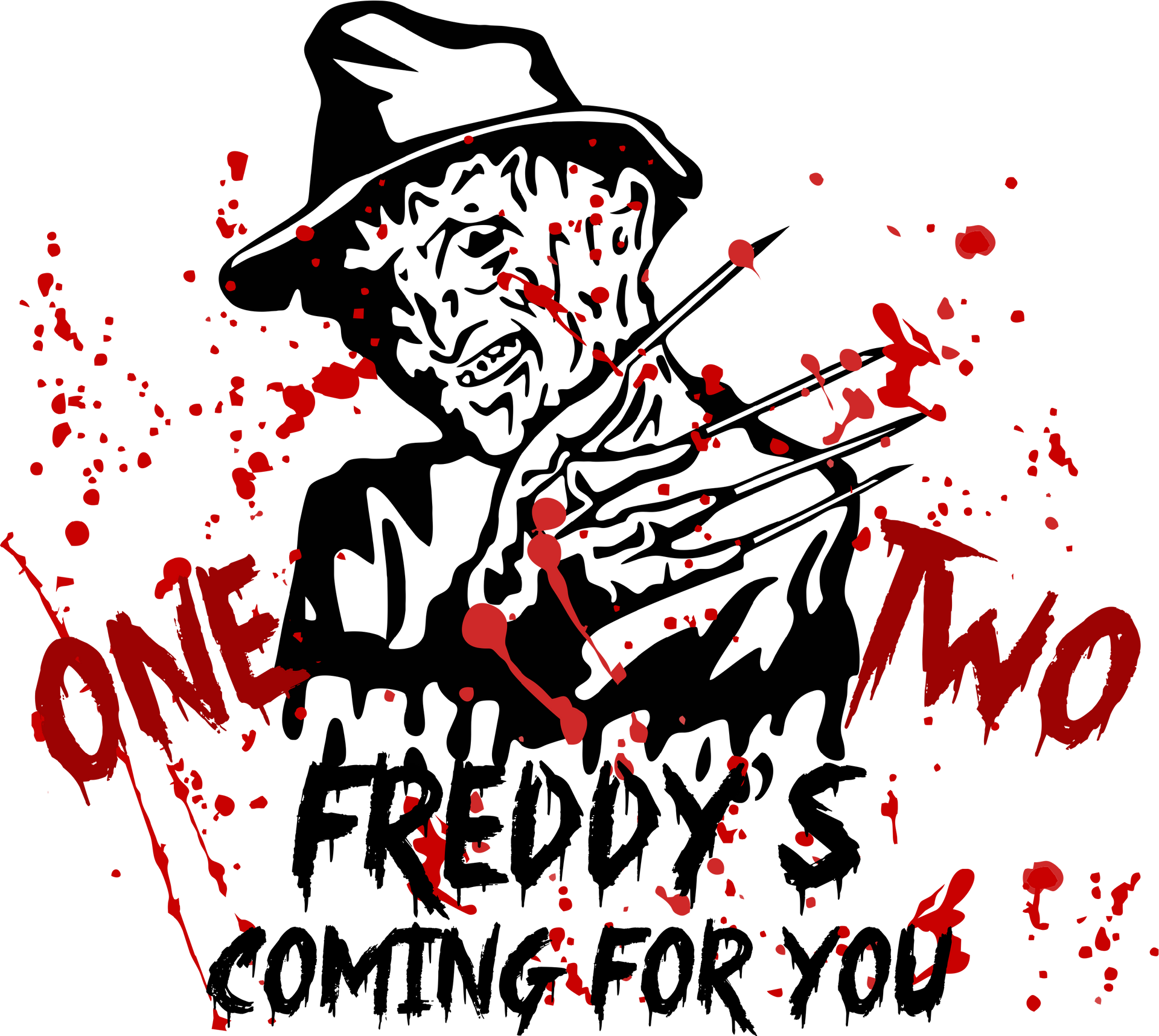 Halloween Shirts, Freddy Krueger T-Shirt, Spooky Season Shirt, Horror Mens Clothing, Freddy Graphic Tees, One Two Freddy's Coming For You