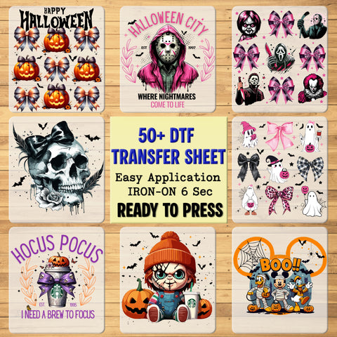 Iron On Funny Halloween Jason Voorhees Butcher Shop DTF Transfer for Horror Fans Shirt & Sweatshirt Design