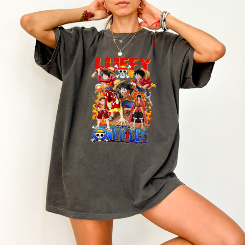 Luffy Pirate Adventure One Piece DTF Transfer for Anime Fan T-Shirt Group Event Ready To Press Cosplay Apparel
