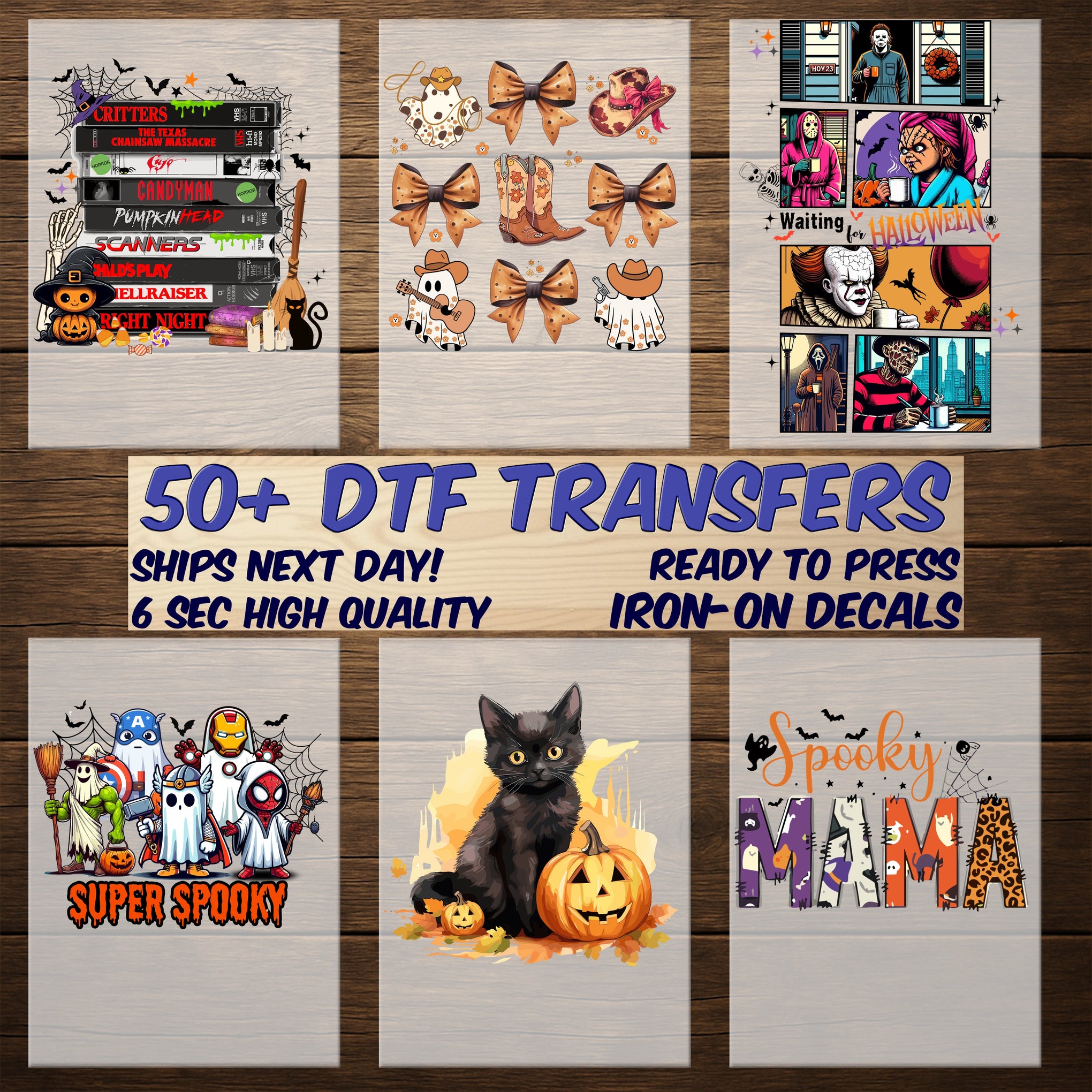 Cute Halloween Ghost Cat DTF Transfer for Cat Lover Shirts & Funny Holiday Apparel
