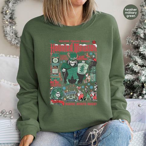 Funny Haunted Christmas DTF Transfer Ready to Press for Halloween Fans | Spooky T-shirt & Sweatshirt Design