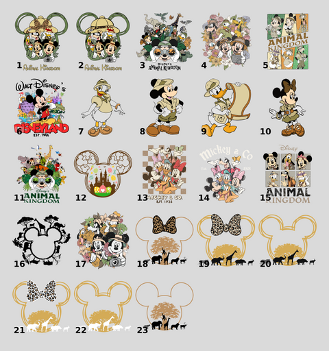 Safari Adventure Animal Bow DTF Transfer for Cute Family Vacation Shirts, Ready to Press Leopard Print Apparel, Matching Safari Group Outfits