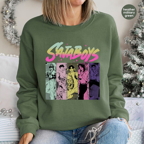 Retro 80s Boy Band Nostalgia DTF Transfer Ready to Press for T-Shirt | Fun Anime Band Design Perfect for Group Celebrations & Parties