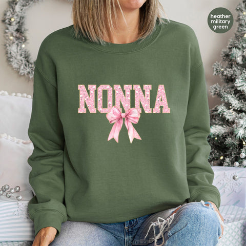 Nonna Floral DTF Transfer Iron-On for Mother’s Day Italian Grandmother Shirt & Apparel