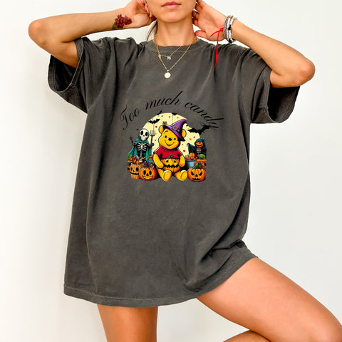 Cute Halloween Bear DTF Transfer for Family Apparel - Ready to Press Iron-On for Funny Halloween Shirts