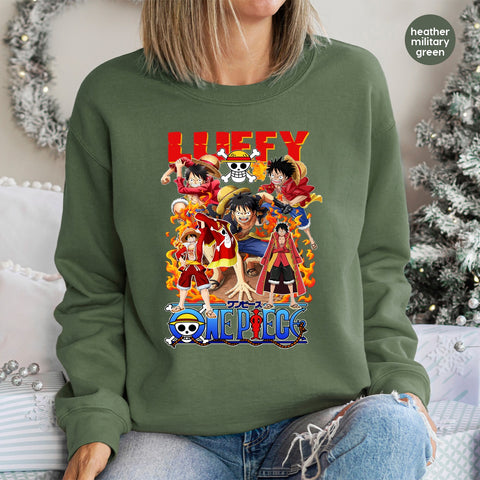 Luffy Pirate Adventure One Piece DTF Transfer for Anime Fan T-Shirt Group Event Ready To Press Cosplay Apparel